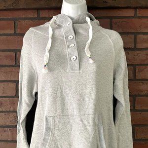Jo & Co Gray Hoodie with Button Neck XL